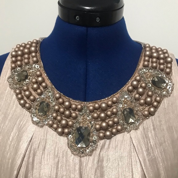 Alexia Admor Dresses & Skirts - ALEXIA ADMOR NEW YORK JEWELED NECK DRESS SIZE L